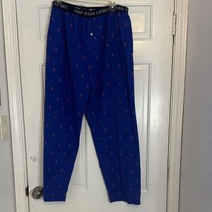 Polo by Ralph Lauren Royal Blue Lounge Pants with Red Pony Print